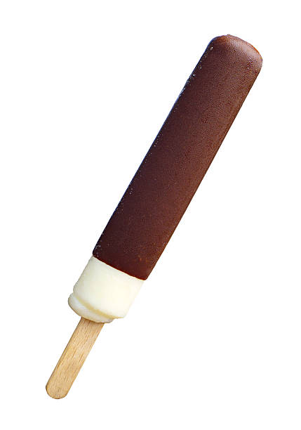 istock Small round ice cream in chocolate 614849098