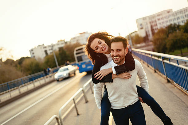 istock Couple having fun outdoors 614849164