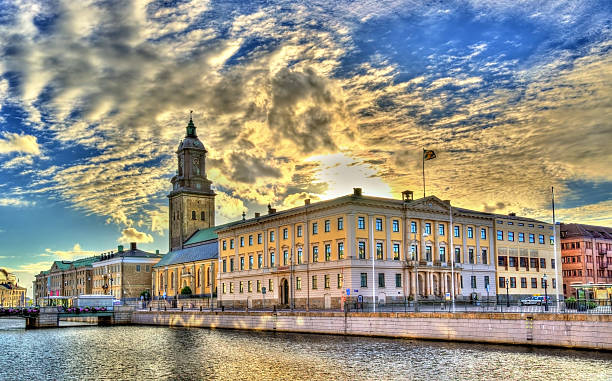 Gothenburg city hall and the German Church - Sweden The city hall and the German Church in Gothenburg - Sweden oresund region photos stock pictures, royalty-free photos & images