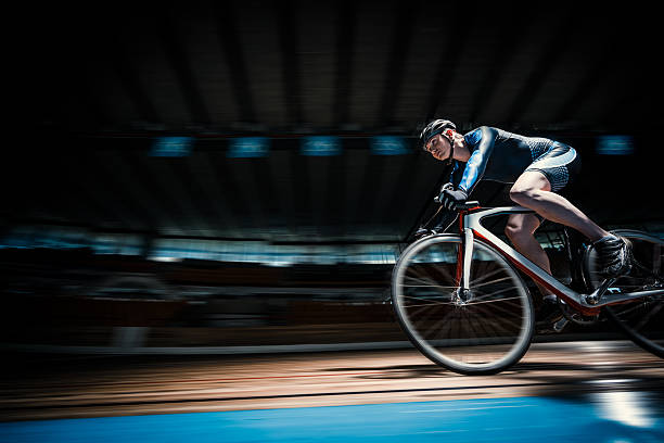 Professional sports Racing cyclist on velodrome track and field athlete stock pictures, royalty-free photos & images