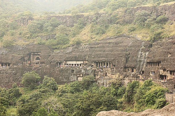 istock Ajanta Caves Buddhist Temples in Arrangabad India 614854178