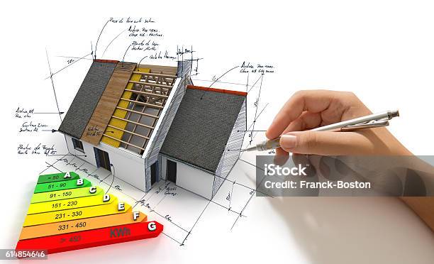Improving Energy Efficiency Stock Photo - Download Image Now - Fuel and Power Generation, Energy Efficient, House