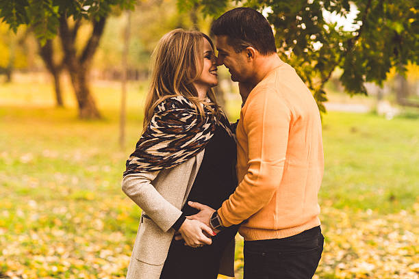 istock Mother and father to be 614855418