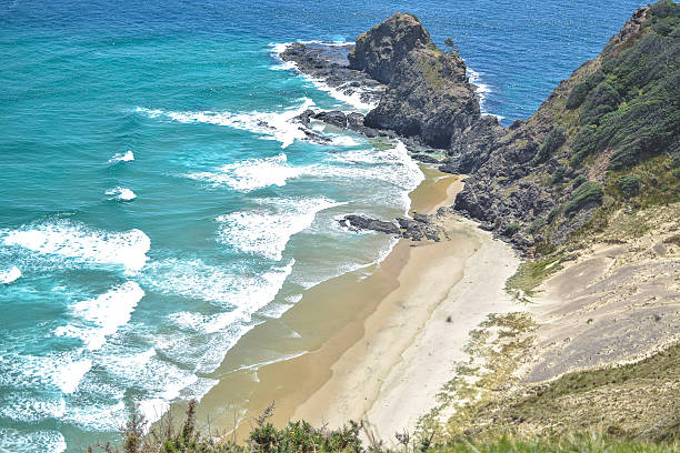 istock Cape Reinga Beach, New Zealand 614855650