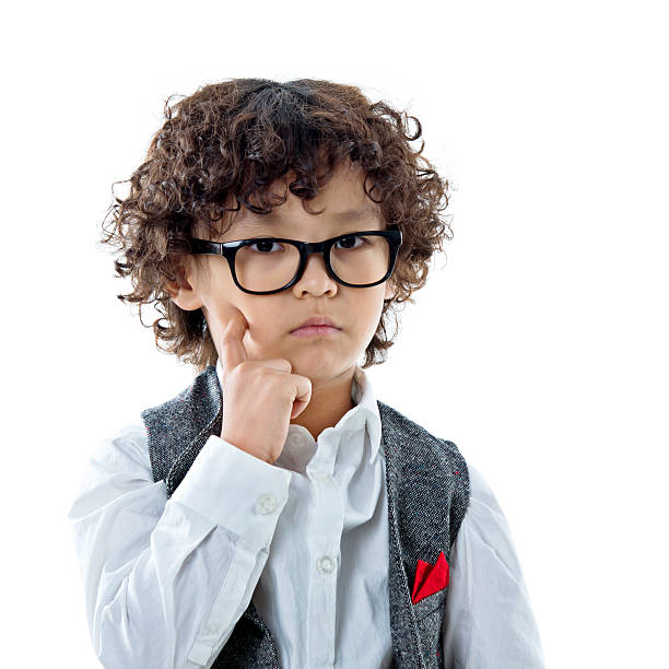istock Little business child thinking 614855820