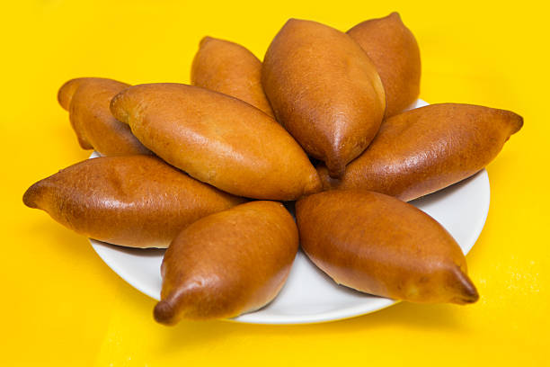 Russian pirozhki stock photo