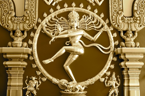 Statue of Lord Nataraja. Picture taken at Sri Thandayuthapani Temple at Tank Road in Singapore.