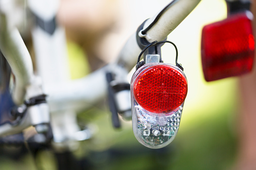 bicycle tail light close-up