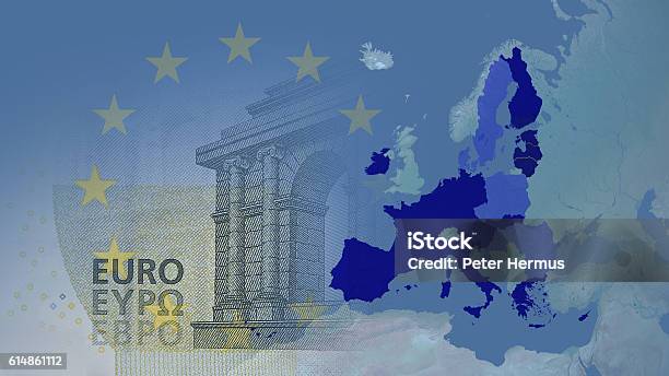 Eurozone 2017 Version Stock Photo - Download Image Now - Map, European Union, European Union Currency