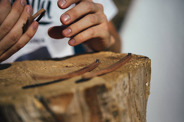 istock Crafting of handmade sunglasses 614861144