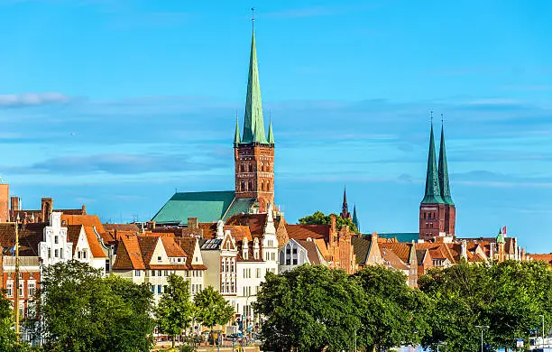 Photo of Skyline of Lubeck with St. Peter's Church and the