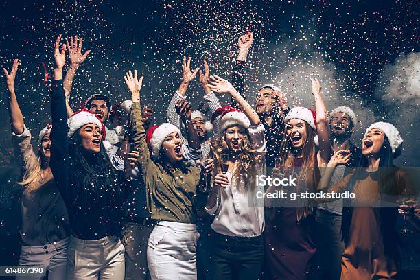 Celebrating New Year Together Stock Photo - Download Image Now - Christmas, Party - Social Event, New Year's Eve
