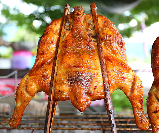 Grilled chicken on a grill