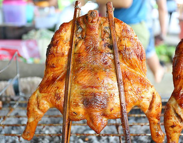Grilled chicken on a grill
