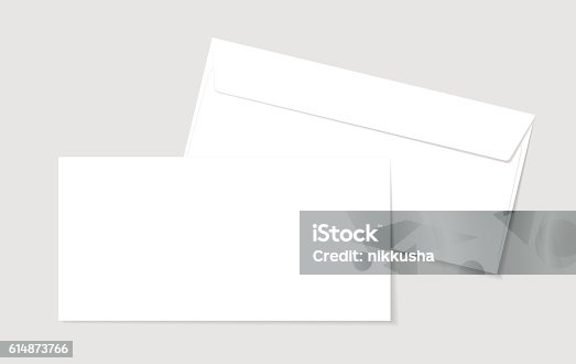istock Blank paper envelopes for your design 614873766