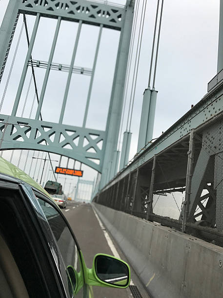 Leaving New York At Triborough Bridge stock photo