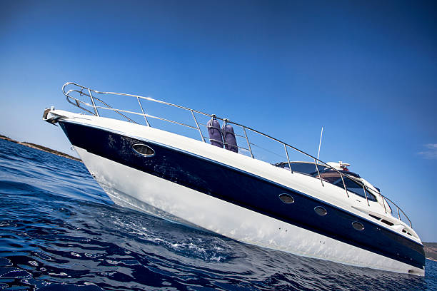 luxury speedboat luxury speedboat racing boat photos stock pictures, royalty-free photos & images