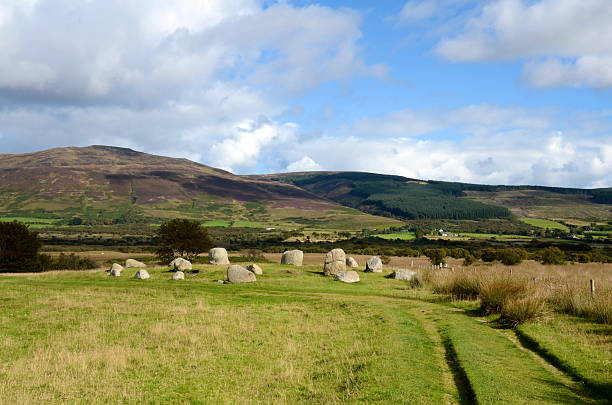Machrie Moor standing stones, Isle of Arran stock photo