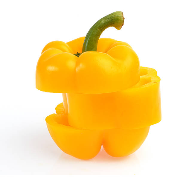 istock Fresh sweet pepper isolated on white background 614877894