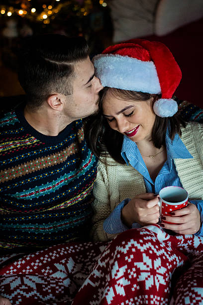 istock Sweet Christmas Couple 614950970