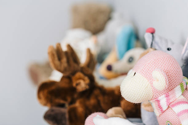 istock Many toy plushes in a row 614953170