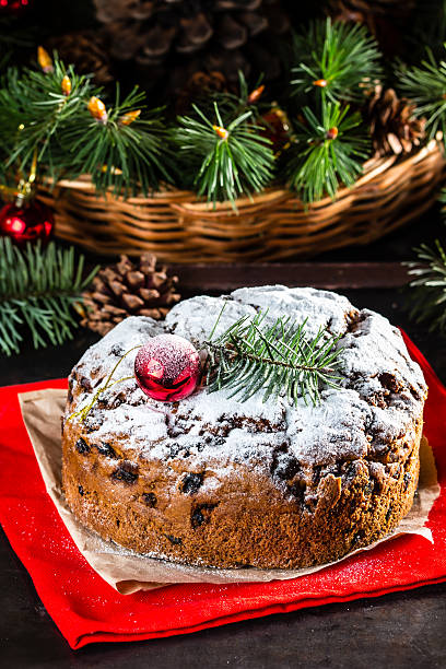 istock Christmas cake and New Year decoration 614955536