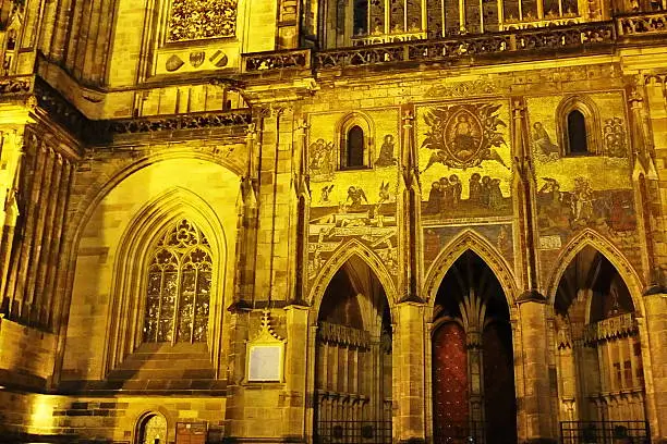 St.Vitus Cathedral at night, Prague, Czech Republic
