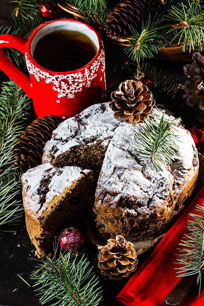 istock Christmas cake and New Year decoration 614956716