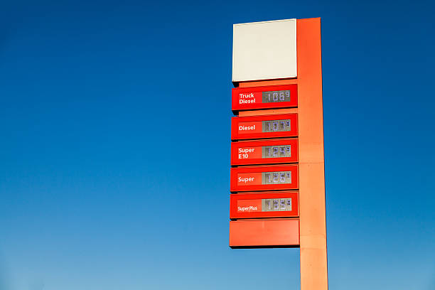 red gas station price sign