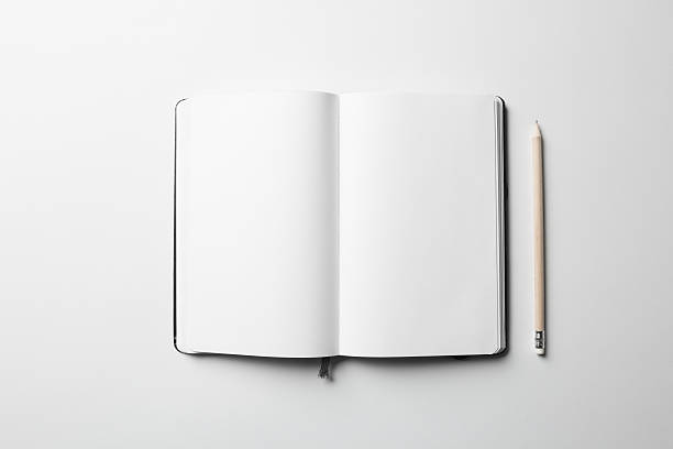 Notebook Mock-up with elastic band closure stock photo