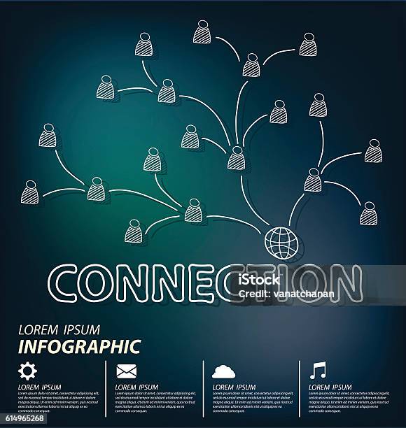 Connection Visual Image Communication Concept Connection Vector Illustration Stock Illustration ...