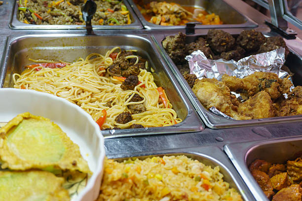 istock Groups of Buffet in the Restaurant. Selective focus 614966564
