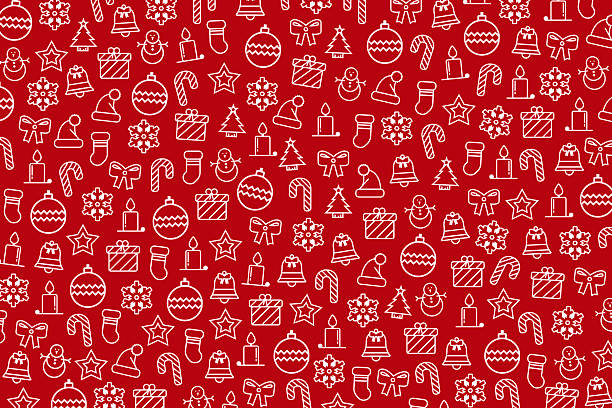 Red Christmas wallpaper with new year theme