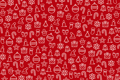 Red Christmas wallpaper with new year theme