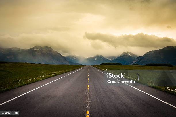 Road Trip In Canada To Waterton Lakes National Park Stock Photo - Download Image Now