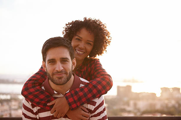 istock Young couple posing for fun picture 614970114