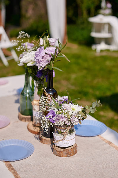 istock Decoration of wedding table newlyweds 614971732