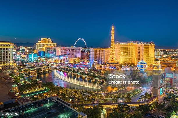 Aerial View Of Las Vegas Strip In Nevada Stock Photo - Download Image Now - Las Vegas, Urban Skyline, Nevada