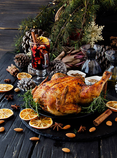 istock Baked chicken for Christmas or New Year 614974238