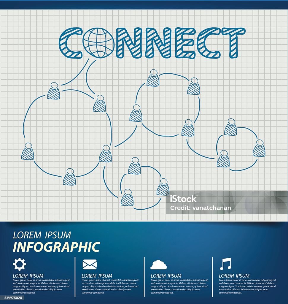 Connection Visual Image Communication Concept Connection Vector Illustration Stock Illustration ...