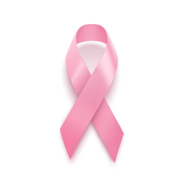 istock Realistic pink ribbon. Breast cancer Awareness symbol 614975912