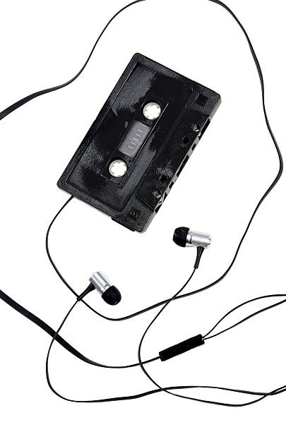 istock Audio cassette and headphones. 614979434