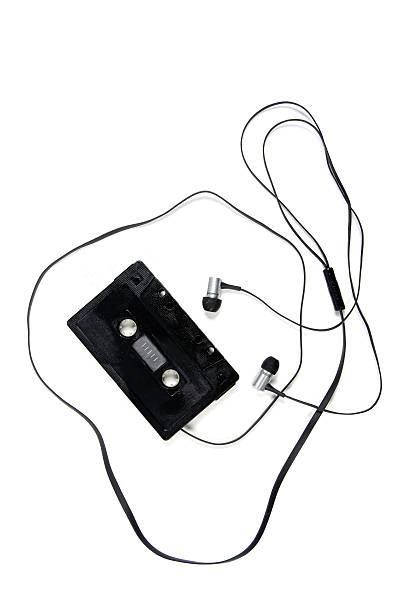 istock Audio cassette and headphones. 614979470