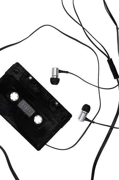 istock Audio cassette and headphones. 614979498