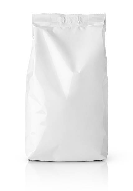 istock Snack blank paper bag package on white 614983004