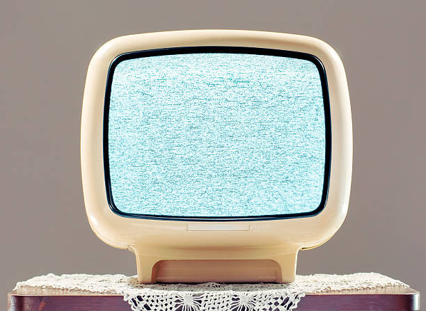 istock Retro grunge tv with white noise 614986130