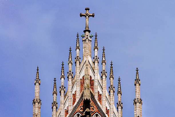 facciata in mattoni della cattedrale di la plata, argentina - argentinian culture foto e immagini stock