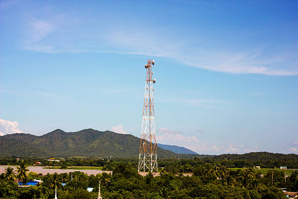 istock telecommunication tower middle of mountain background 614997426