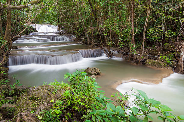 istock Natural waterfall Kanchanaburi, Thailand 615073824