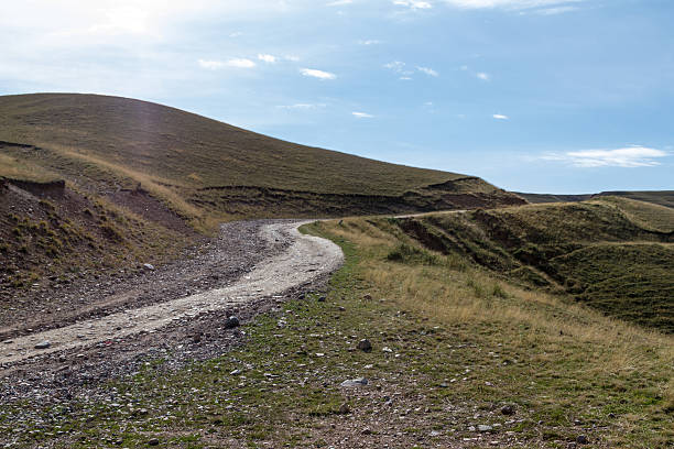 istock gravel road in the mountains 615074460